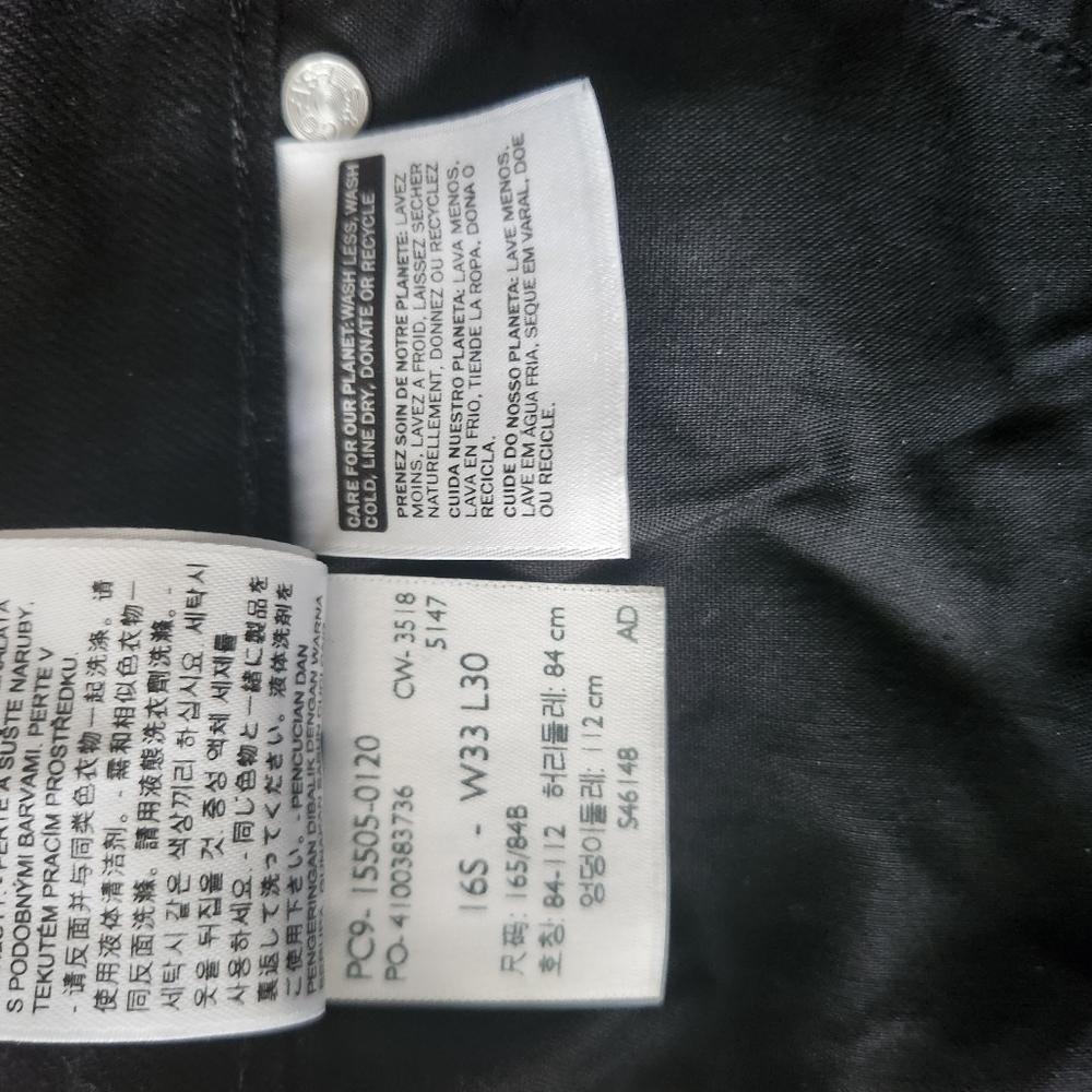 Flash Sale! Levi's 505 Straight Black Jeans W33 L30 - Picture 3 of 4